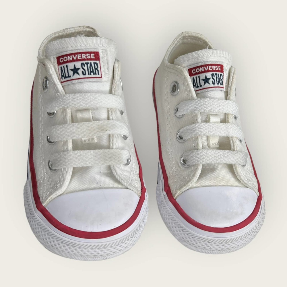 Converse Chuck Taylor Baby Shoes | Baby 5C Infant | White Low Tops Casual Lace